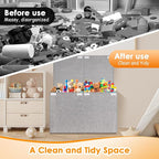 Large Toy Storage Box with Lid Upgraded Toy Chest Organizer with Removable PP Divider Foldable Toy Bin for Kids Boys Girls Li