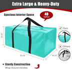 Extra Large Moving Bags with Zippers & Carrying Handles, Heavy-Duty Storage Tote for Space Saving Moving Storage, Fold Flat, 