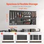 VEVOR Metal Pegboard Panels, 24" x 12" Pegboard, 4 Panels, Heavy Duty Peg Board Wall Organizer with Accessories, for Living R