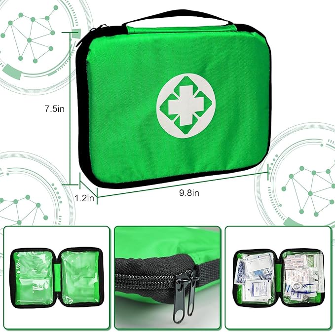 Home-Businesses First-Aid Emergency-Kit for Camping-Car - 300 Pcs Urgent Essential First Aid Kits Refill Supplies with Tourni