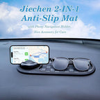 Universal Anti-Slip Car Dashboard Mat with 360° Rotating Phone Holder – Multi-Functional Organizer Pad for Phones, Sunglasses