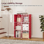 C&AHOME Cube Storage Organizer with Doors, 6-Cube Shelves, DIY Plastic Modular Bookshelf, Closet Clothes Storage Shelving Ide
