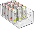 iDesign Kitchen Binz BPA-Free Plastic Deep Stackable Organizer with Handles - 8" x 6" x 14.5", Clear