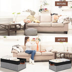 3 Pack Large Capacity Storage Bins Closet Organizer for Shelves, Fabric Closet Storage Baskets Boxes with Leather Handles for