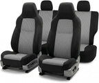 FH Group Automotive Full Car Seat Covers for SUV, Trucks, Sedan and More - Universal Fit Front High Back & Rear Solid Bench D