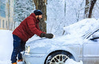 SCRUBIT Ice Scraper with Glove [2 Pack] - Car Windshield Scraper for Ice and Snow w/Fleece Mitt - Quickly Scrape and Remove Snow While Staying Warm - Waterproof - Car Scraper Snow Brush (Black)