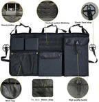 Car Trunk Organizer with Multiple Storage Compartments, Mesh Pockets, Black