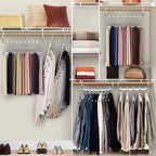 Upgrade 9 Layers Pants Hangers Space Saving, 2 Pack Multifunctional Pants Rack Non Slip Stainless Steel Clothes Space Saver H