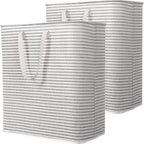 Lifewit 2 Pack Laundry Basket 100L Each, Collapsible Clothes Hamper with Reinforced Handles, Freestanding Waterproof Design f