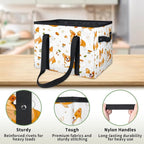 Reusable Grocery Bags Heavy Duty Shopping Bags Foldable Large Tote Bags with Long Handles & Hard Bottom