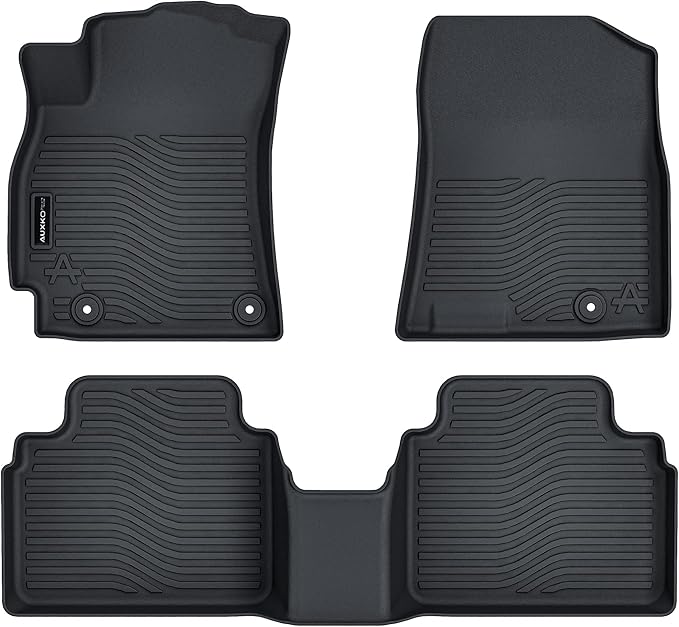 Auxko All Weather Floor Mats Fits for 2026 2025 Kia K4 Sedan TPE Liners Accessory for Kia K4 Sedan 2025 2026 All Season Odorless Anti-Slip Floor Mats Black