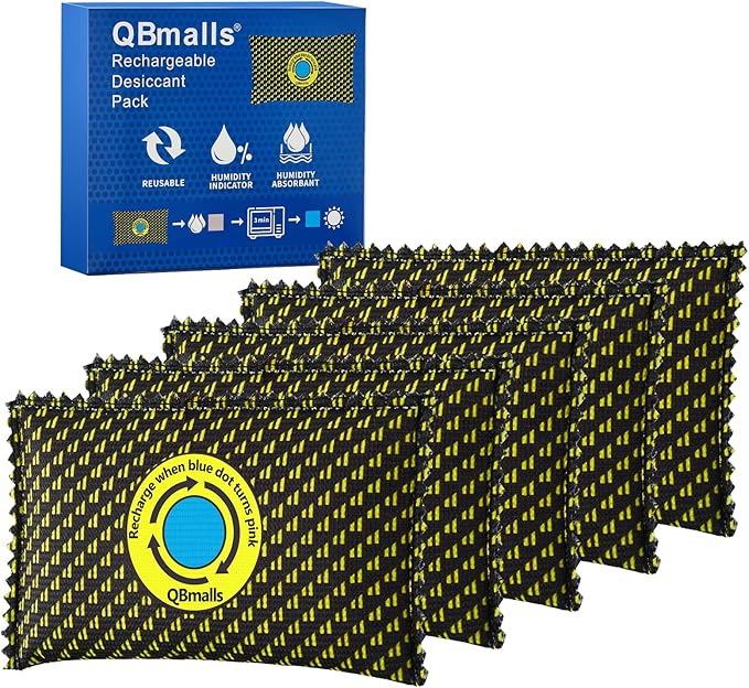 100g Rechargeable Desiccant Pack of 5,Moisture Absorber for Storage,Gun Safes,camper and Cars,Desiccant Dehumidifier for Clos