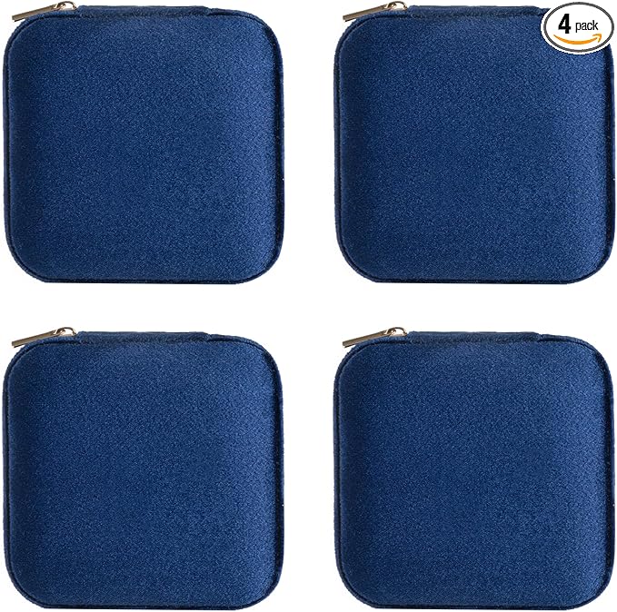 ZPROW Plush Velvet Travel Jewelry Case, Travel Jewelry Organizer, Jewelry Travel Case, Travel Jewelry Box, Small Jewelry Case