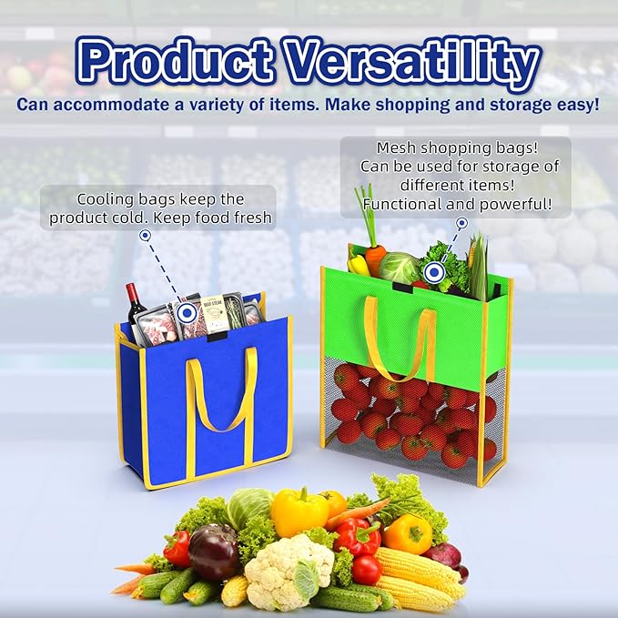 2PCS Shopping Carts Reusable Trolley Bags for Grocery Cart. Foldable Grocery Bags.Reusable Grocery Bags.Tote Bag Eco-friendly Bag.