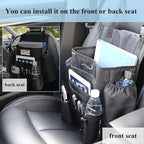 Car Front Seat Organizer - Car File Organizer, Passenger Seat Storage Bag Law Enforcement - Vehicle Storage with Dedicated Laptop Tablet Holder Cup Holder, Black