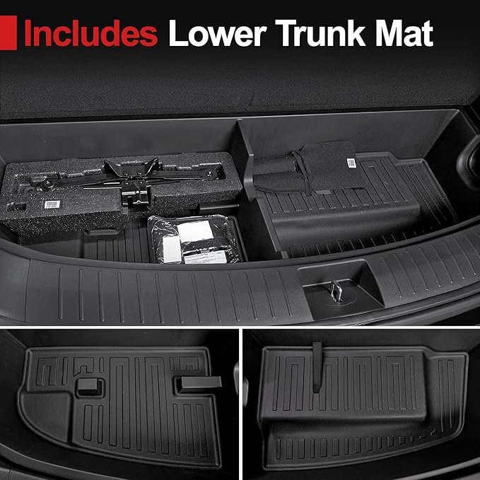 Cargo Mat for 2026 Hyundai Palisade 7/8 Seat (Only Gas), All Weather TPE Durable Cargo Liner with Backrest Mat and Lower Trunk Mat for Hyundai Palisade