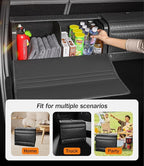 Trunk Organizer for suv,car storage organizer,lid Box,PU Leather & PP Honeycomb Board,Fixed with screws extremely