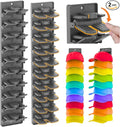 Hat Organizer for Baseball Caps 2 Packs with Built-in Spring Clips - Wall Mount Closet Hat Rack Holder,Storage for Door/Close