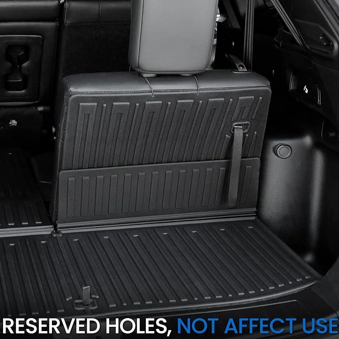 Cargo Liner Backrest Mats for 2022-2025 2026 Mitsubishi Outlander (Not Fit Sport or PHEV), All Weather TPE Cargo Trunk Mat Seat Back Protectors Accessories(Cargo Mat+3rd Row Backrest Mats)
