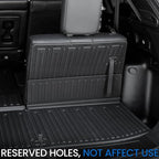 Cargo Liner Backrest Mats for 2022-2025 2026 Mitsubishi Outlander (Not Fit Sport or PHEV), All Weather TPE Cargo Trunk Mat Seat Back Protectors Accessories(Cargo Mat+3rd Row Backrest Mats)