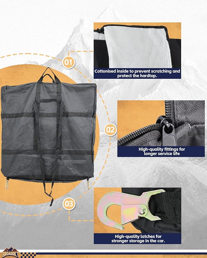 Hard Top Storage Bag fit for Fit for 2021-2026 Ford Bronco 4-Door and 2-Door Front Top