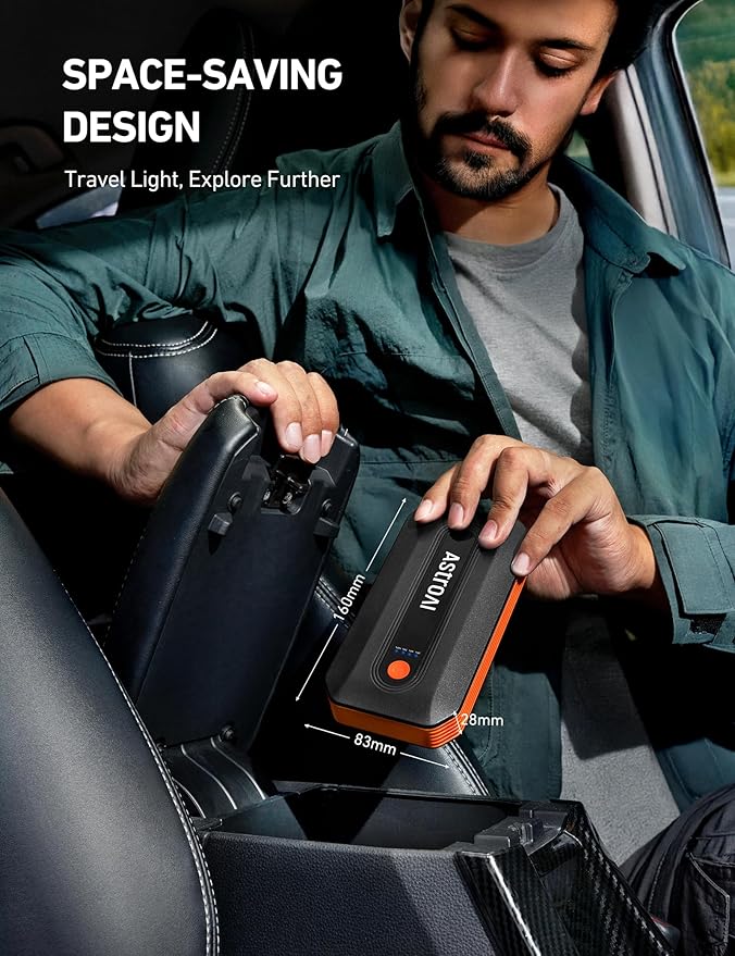 AstroAI B8 3000A Car Battery Jump Starter, 12V Jump Starter Battery Pack (up to 9.0L Gasoline and 7.0L Diesel Engine),