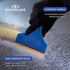 Snow Joe Brass Ice Scraper with Durable Brass Blade & Comfort Grip — Scratch-Safe Automotive Ice & Frost Remover for Windshields & Car Windows