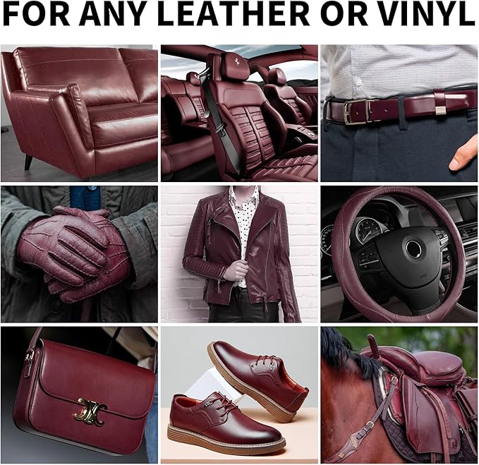 Leather Recoloring Balm, 12oz Large Size Leather Dye, Color Restorer, Scratch Repair, Furniture & Couch Restorer Kit, Repair 
