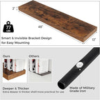 Floating Shelves for Wall, 48 Inch Wide x 12 Inch Deep Floating Shelves, Long Wood Floating Wall Shelf Shelves for Living Roo