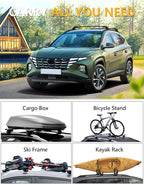 Tuyoung Roof Rack Cross Bars Compatible with Hyundai Tucson 2016-2026 SEL/N Line/Limited, 220lbs Lockable Heavy Duty Anti-Theft Aluminum Roof Rails Crossbars Cargo Carrier Bag Black Bike