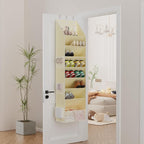 Criusia Shoe Storage, Over the Door Shoe Organizer, Hanging Closet Shoe Storage with Large Deep Pockets, Fits 16–24 Pairs of 