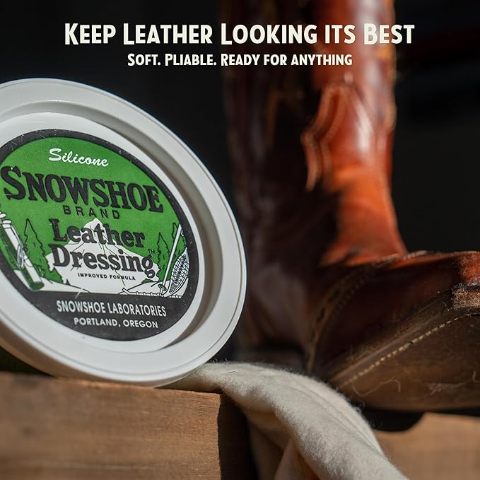 Snowshoe Leather Conditioner, Made in USA Since 1927 - Protect, Condition, Restore & Waterproof - Leather Conditioner for Fur