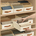 Homsorout Fabric Storage Bins for Organizing - 12 Pack Large Trapezoid Collapsible Storage Bins with Front Handle, Closet Org