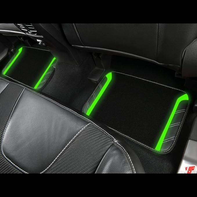 CAR PASS Leather Steering Wheel Cover and Waterproof Car Floor Mats,Microfiber Universal Car Combo Fit for 95% Sedan,SUV,Cars