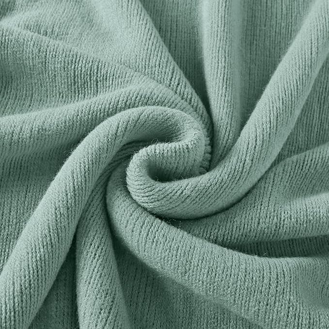 Homiest Decorative Knitted Throw Blanket with Fringe, Lightweight Acrylic Knit, Soft & Cozy Tassel Blanket for Couch, Sofa, B