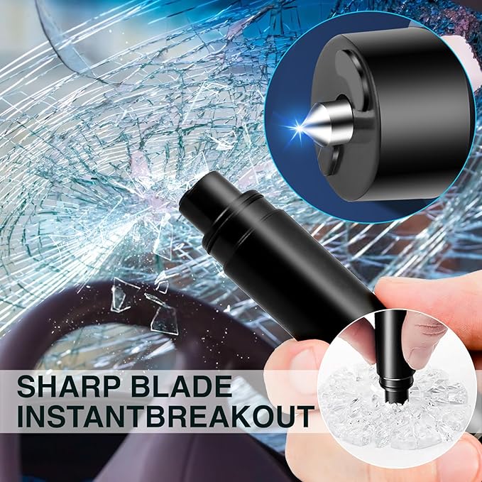 2-Pack Car Safety Hammer Seatbelt Cutter, Glass Breaker Car Window Breaker and Seatbelt Cutter Tool,Auto Rescue Escape Emerge