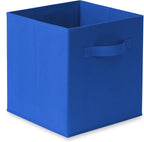 Casafield Set of 6 Collapsible Fabric Cube Storage Bins, Royal Blue - 11" Foldable Cloth Baskets for Shelves, Cubby Organizer