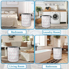 Pink Arrow Laundry Basket Collapsible Laundry Hamper with Handle, Oxford Clothes Toy Storage Bin for Bathroom Bedroom Room De