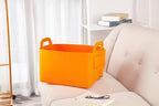 Minoisome Storage Basket Felt Storage Bin Collapsible& Convenient Box Organizer with Carry Handles for Office Bedroom Closet 