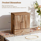 Emfogo Wooden Jewelry Box for Women, 6-Tier Large Jewelry Organizer Boxes with Mirror Rustic Solid Wood jewlery Storage Displ