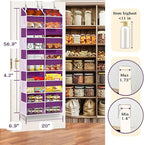 Over The Door Organizer 5 Tiers, Extra Large Behind Door Storage of 10 Compartments, 80 lbs Weight Capacity Hanging Storage O