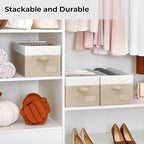GRANNY SAYS Decorative Storage Baskets, Fabric Storage Bins for Clothes, Closet Storage Boxes with Handles, Collapsible Stora