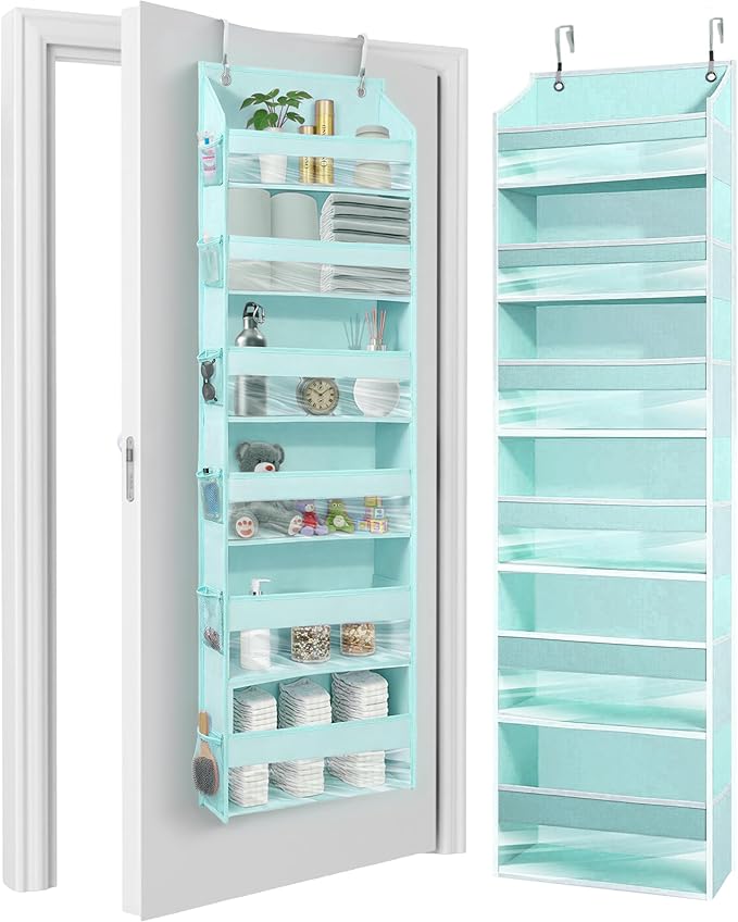 HOMELUX THEORY UPGRADED 6 Tiers Over The Door Organizer Hanging - 100D EXTRA THICK & 50lbs HUGE CAPACITY, 12 Side Mesh Pocket