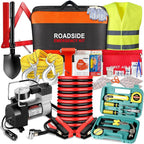Car Emergency Kit with Air Compressor,Roadside Emergency Car Kit for Vehicles Auto Truck with Jumper Cables,Winter Car Safety