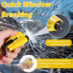 2-Pack Original Emergency Keychain Car Escape Tool – 2-in-1 Seatbelt Cutter & Window Breaker, Compact Auto Safety Hammer, Saf