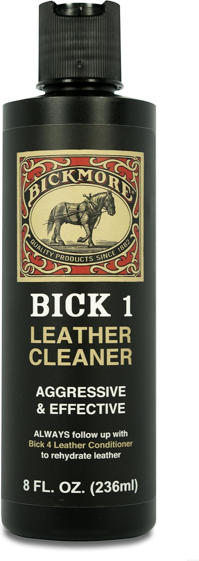 Bickmore Bick 1 Leather Cleaner 8 oz - Clean Dirt, Oil, Sweat, Salt, and Water Stains from All Colored, White, and Black Leat
