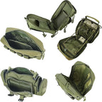 Universal Tactical Car Seat Back Organizer Bag Tactical Molle Vehicle Organizers Panel Vehicle Protector Organizers with 5 Detachable Pouches for Car Truck Ford Jeep (Model A-Army green)