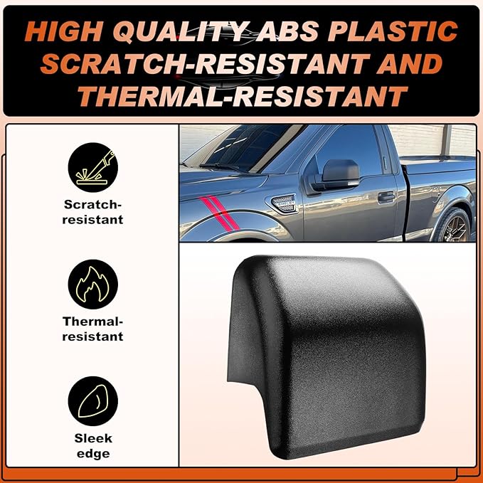 ACLONG Glossy Black Mirror Cover Caps Rearview Side Mirror Covers Fit for Ford F150 2015-2020 Left Driver Side Replaces #FL3Z-17D743-BA -1 PC