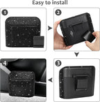 Accmor Bling Car Trash Can with Lid, Mini Vehicle Garbage Organizer Storage Bin Dustbin, Sparkling Crystal Rhinestone Holder Container with 30pcs Garbage Bags Car Accessories