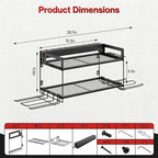 Garage Tool Organizer with Charging Station & Power Strip - 4 Drill Holder Wall Mount Rack, Heavy Duty Metal Shelf for Worksh